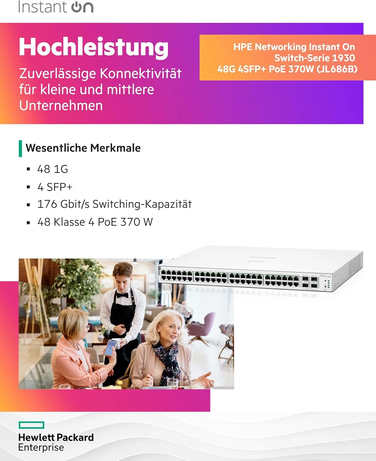 سوئیچ HPE Aruba Instant On 1930 48G Class4 PoE سوئیچ HPE Aruba Instant On 1930 48G Class4 PoE