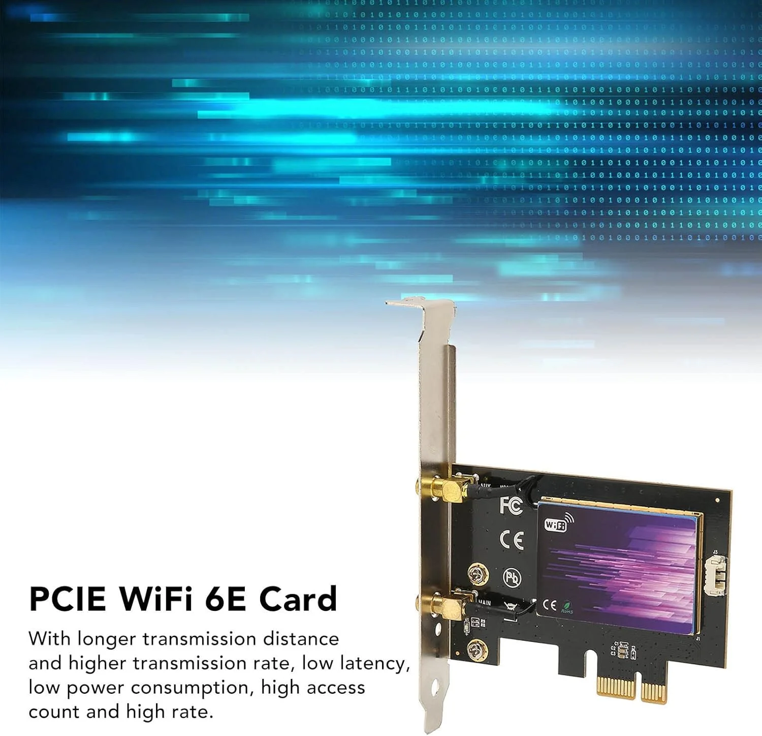 کارت شبکه بی سیم PCIE وای فای 6 بلوتوث 5.2 Bewinner، آداپتور گیگابیتی سه بانده کارت شبکه بی سیم PCIE 3000 مگابیت در ثانیه، سازگار با IEEE 802.11 ac/b/g/n کارت شبکه بی سیم PCIE وای فای 6 بلوتوث 5.2 Bewinner، آداپتور گیگابیتی سه بانده کارت شبکه بی سیم PCIE 3000 مگابیت در ثانیه، سازگار با IEEE 802.11 ac/b/g/n