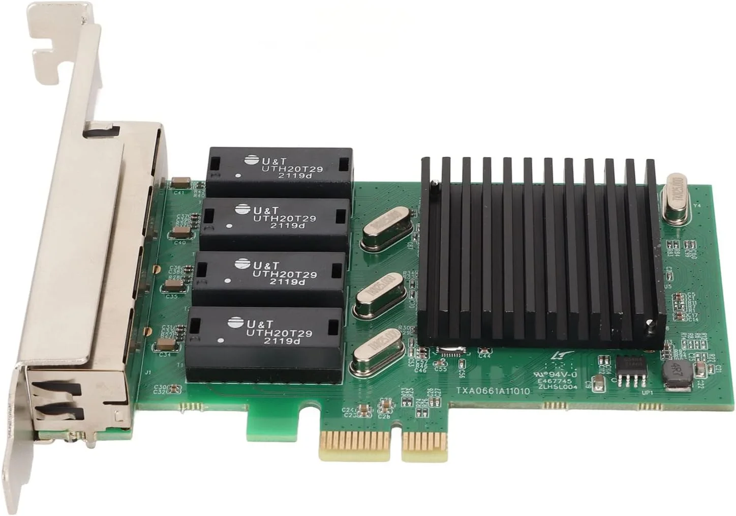 کارت شبکه 4 پورت PCIe گیگابیتی، آداپتور اترنت PCI Express 1000 مگابیت بر ثانیه، کارت اترنت گیگابیتی Express 1.1 برای کامپیوتر سرور رومیزی برای ویستا