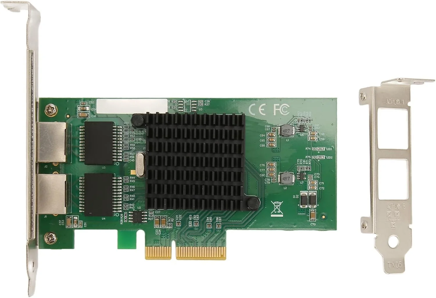 کارت شبکه سرور اترنت گیگابیتی Bewinner PCIE Express X4 10 100 1000Mbps، آداپتور شبکه سرور پورت RJ45، کارت شبکه برای کامپیوتر رومیزی