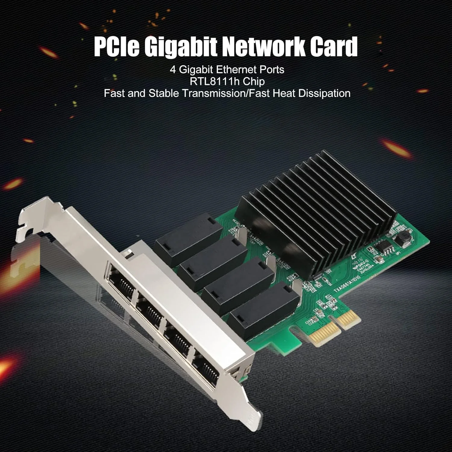 کارت شبکه 4 پورت PCIe گیگابیتی، آداپتور اترنت PCI Express 1000 مگابیت بر ثانیه، کارت اترنت گیگابیتی Express 1.1 برای کامپیوتر سرور رومیزی برای ویستا کارت شبکه 4 پورت PCIe گیگابیتی، آداپتور اترنت PCI Express 1000 مگابیت بر ثانیه، کارت اترنت گیگابیتی Express 1.1 برای کامپیوتر سرور رومیزی برای ویستا