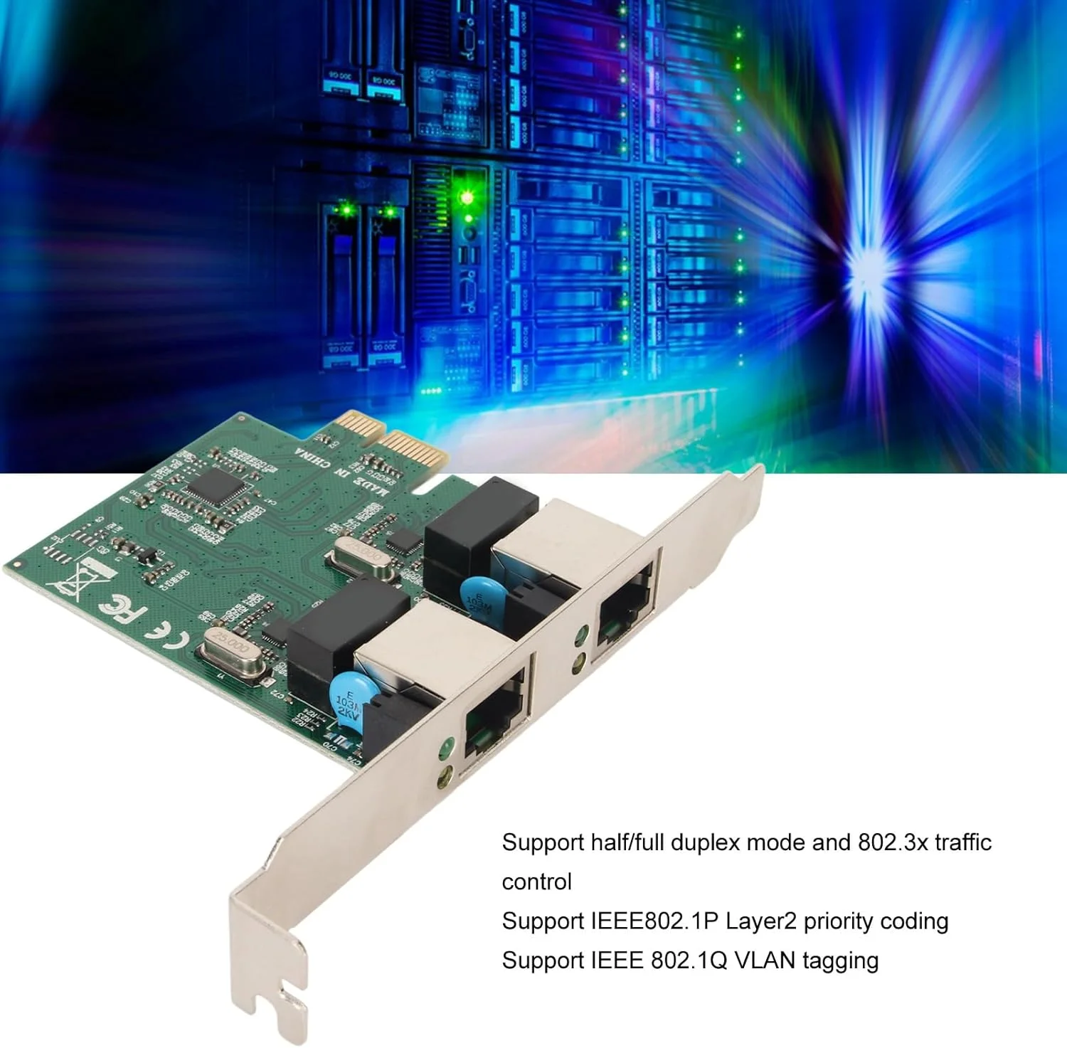 کارت شبکه دو پورت Bewinner PCIE گیگابیتی، تراشه RTL8111H آداپتور اترنت PCI Express 1000 مگابیت بر ثانیه NIC با پورت RJ45 دوتایی، آداپتور LAN گیگابیتی PCIE برای کارت شبکه دو پورت Bewinner PCIE گیگابیتی، تراشه RTL8111H آداپتور اترنت PCI Express 1000 مگابیت بر ثانیه NIC با پورت RJ45 دوتایی، آداپتور LAN گیگابیتی PCIE برای