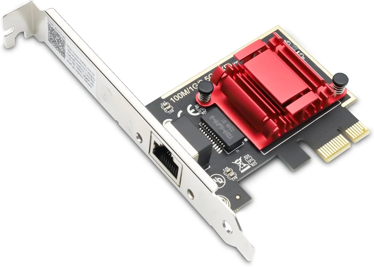 کارت شبکه اترنت Binghe 2.5GBase-T PCIe، کارت شبکه 2.5G PCI-E به RJ45، تراشه گیگابیتی اترنت RTL8125B برای بازی و پخش پرسرعت، سازگار با ویندوز/لینوکس/مک