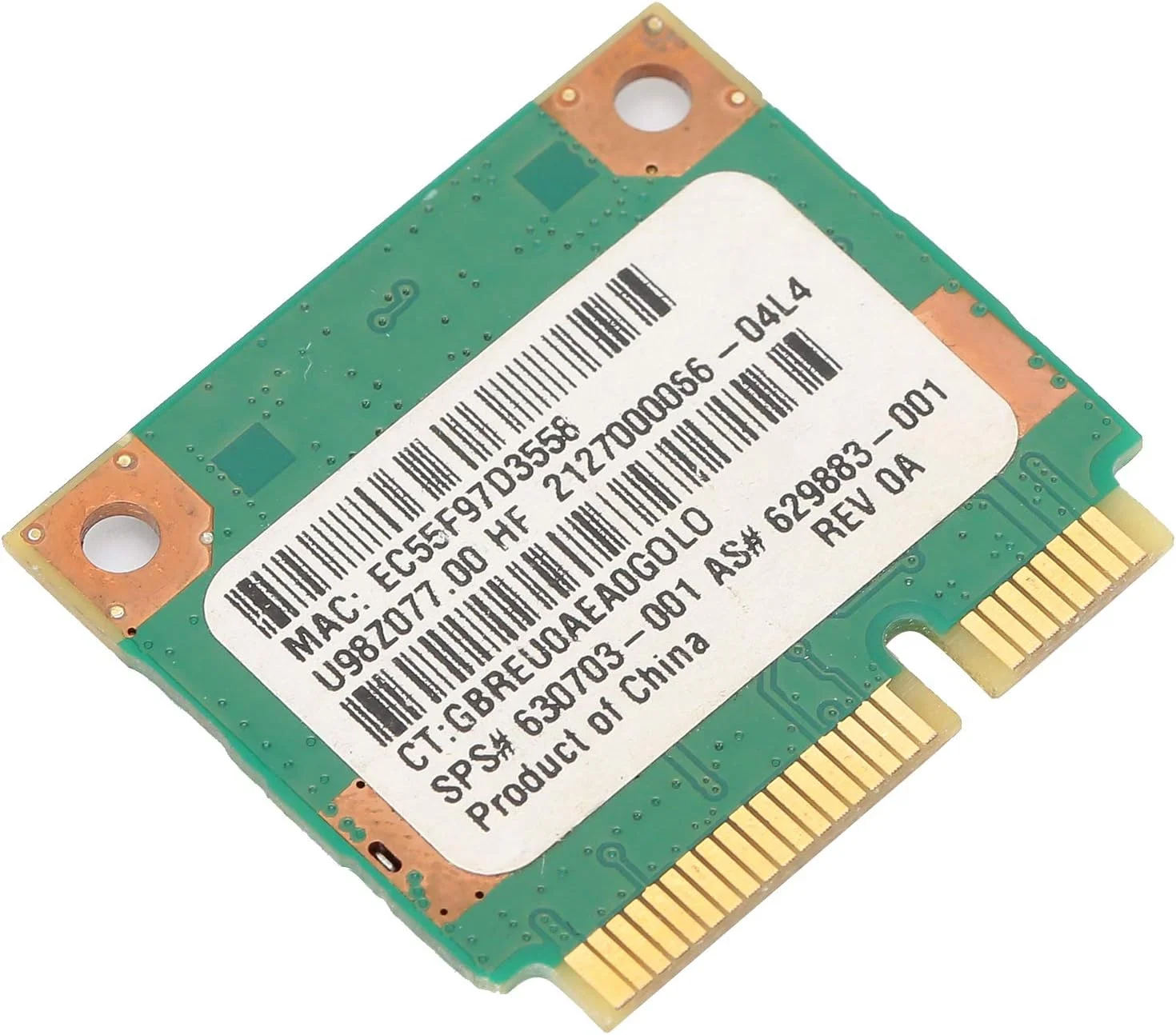 کارت شبکه بی سیم، کارت شبکه مینی PCIE آداپتور وای فای 802.11b/g/n برای کامپیوترهای HP مدل RT5390 SPS 630703001 کارت شبکه بی سیم، کارت شبکه مینی PCIE آداپتور وای فای 802.11b/g/n برای کامپیوترهای HP مدل RT5390 SPS 630703001