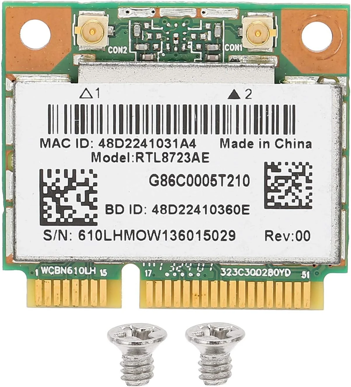 کارت شبکه بی سیم بلوتوث و وای فای ciciglow مدل RTL8723AE 300M + آداپتور وای فای نیمه PCI-E بلوتوث 4.0