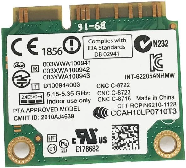 کارت شبکه وایرلس دوال باند 2.4 گیگاهرتز 5 گیگاهرتز 300 مگابیت بر ثانیه Mini PCI-E برای Intel Centrino Advanced-N 6205 62205HMW 62205AN کارت شبکه وایرلس دوال باند 2.4 گیگاهرتز 5 گیگاهرتز 300 مگابیت بر ثانیه Mini PCI-E برای Intel Centrino Advanced-N 6205 62205HMW 62205AN