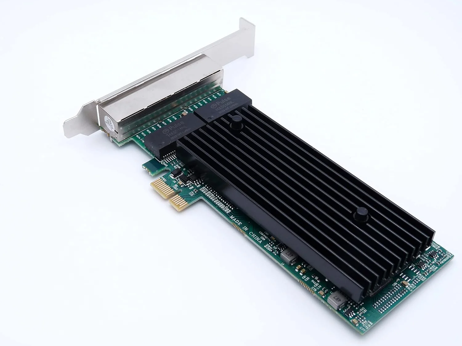 کارت شبکه 4 پورت اترنت RJ45 - گیگابیتی - LAN - PCI Express X1 - چیپست اینتل JL82576EB - دارای براکت کوتاه و بلند