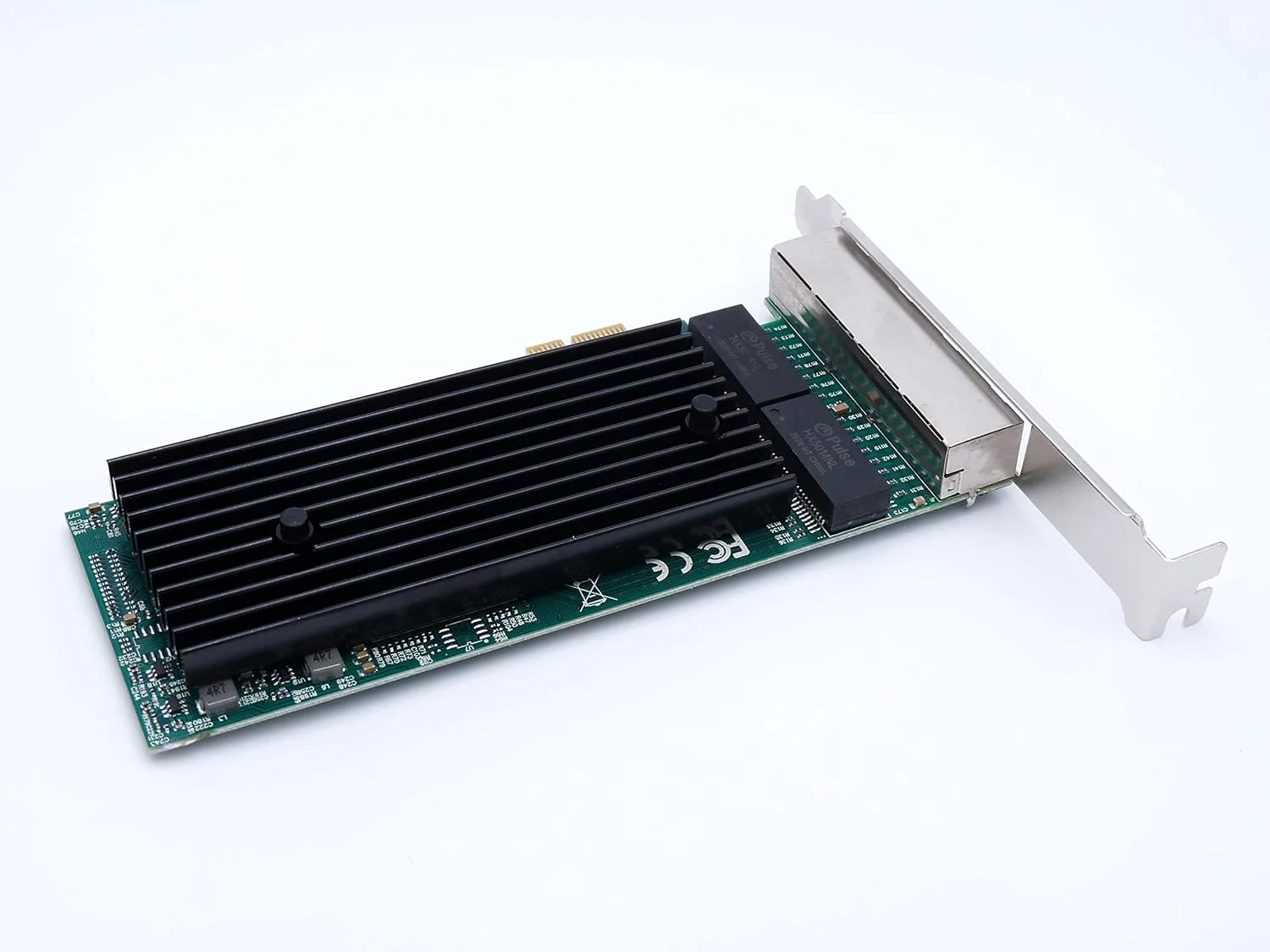 کارت شبکه 4 پورت اترنت RJ45 - گیگابیتی - LAN - PCI Express X1 - چیپست اینتل JL82576EB - دارای براکت کوتاه و بلند