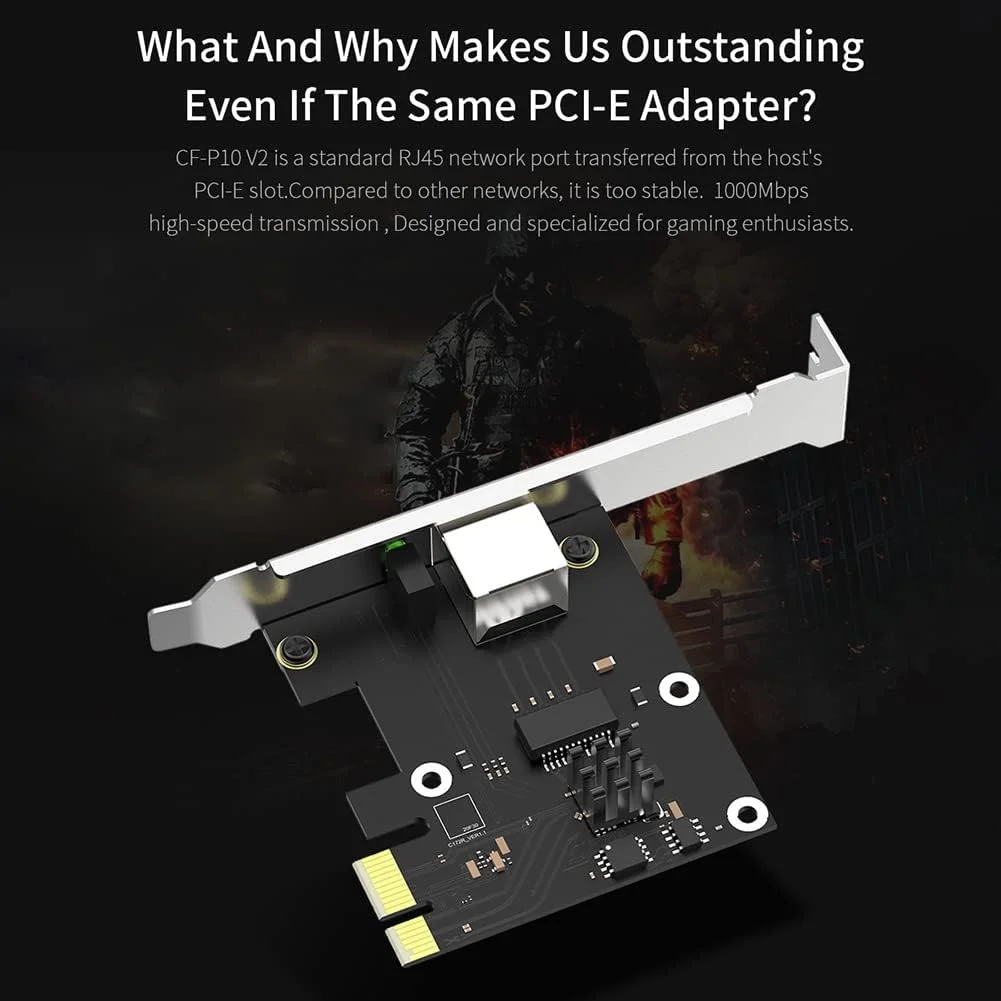 کارت شبکه کامپیوتر PC گیگابیتی اترنت PCI Express PCI-E با سرعت 10/100/1000Mbps RJ45