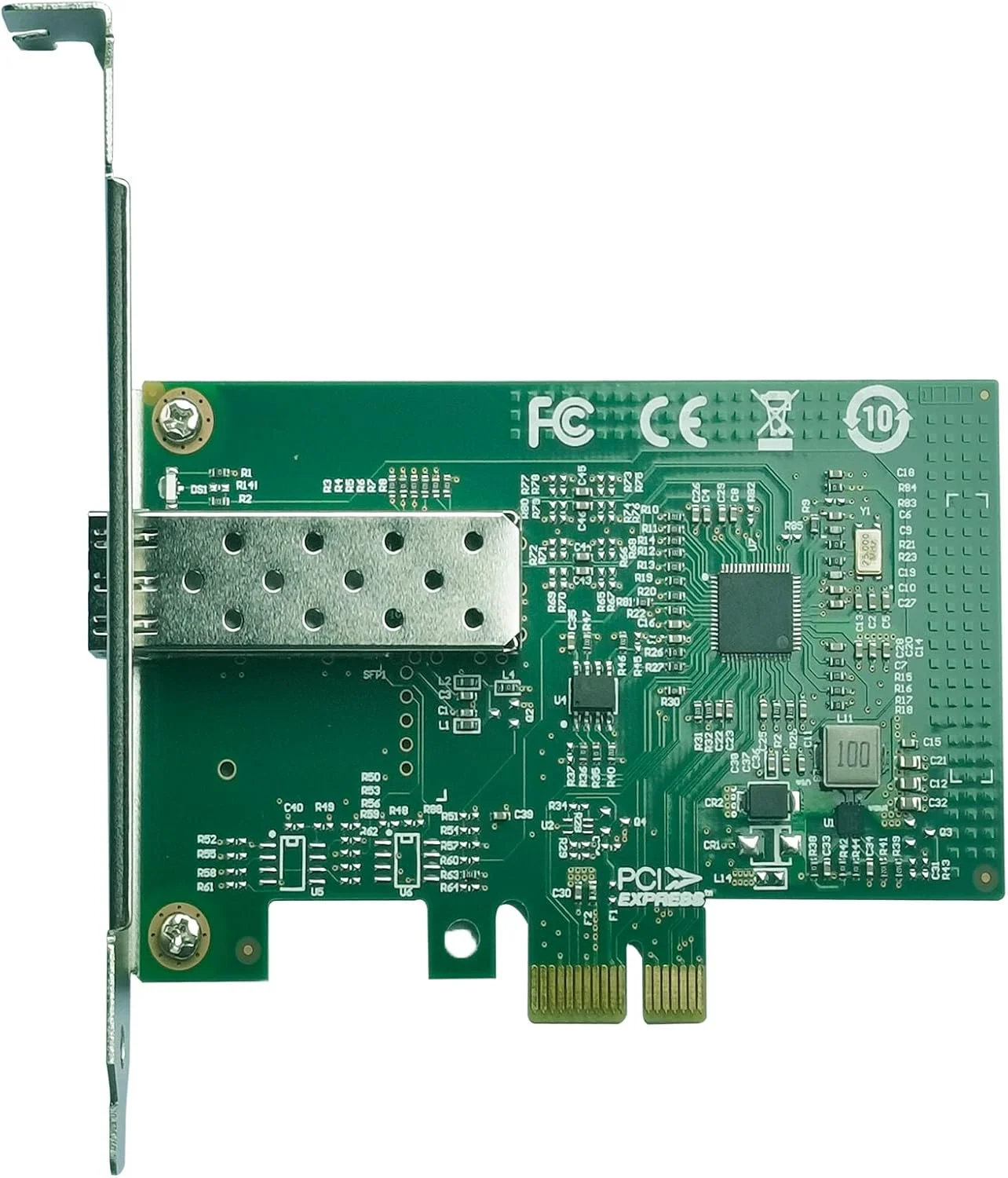 کارت شبکه اترنت همگرا 1.25 گیگابیت PCIe x1، کارت LAN تک پورت SFP گیگابیتی NIC با چیپست Intel I210-AS پشتیبانی از سرور Windows Server/Windows/Linux/Vmware ESXI