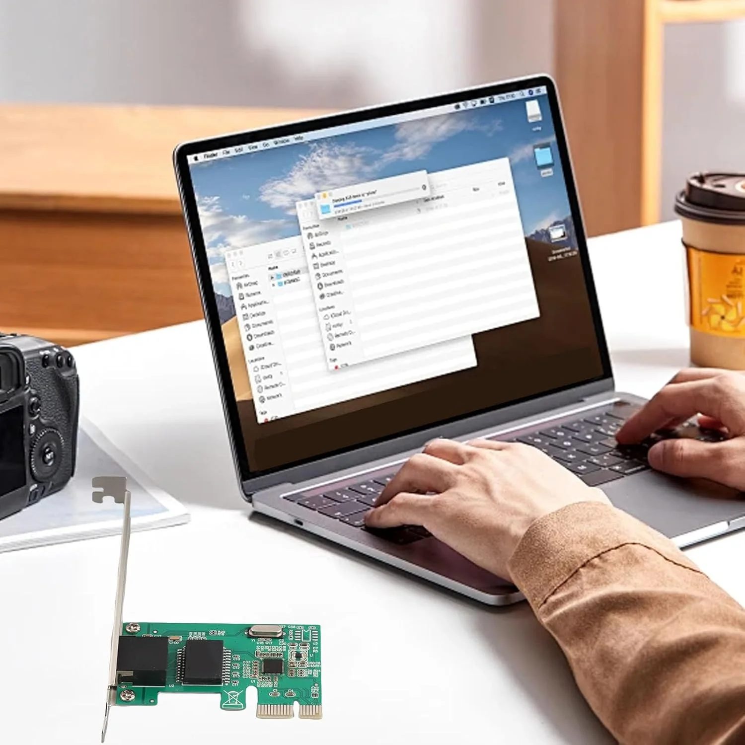 آداپتور کارت شبکه گیگابیتی اترنت Denash PCI-E Realtek 8111E، کارت شبکه تک پورت 10/100/1000 مگابیت بر ثانیه، کارت شبکه گیگابیتی اترنت NIC تک پورت برای ویندوز 7، 8، 10 و لینوکس