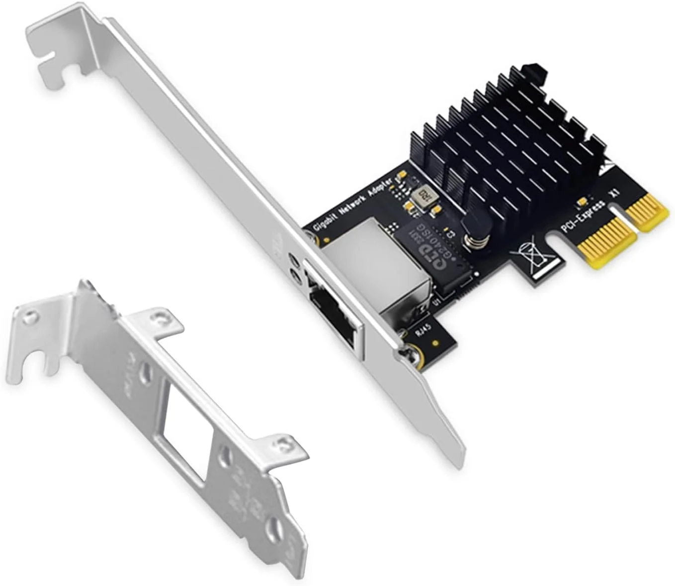 کارت شبکه Dewfigs، کارت شبکه PCIe گیگابیتی اترنت RTL8111G، کارت های شبکه گیگابیتی اترنت PCI Express با پورت RJ45 LAN 10/100/1000Mbps ایده آل برای سرورهای PC، سازگار با سیستم های مختلف