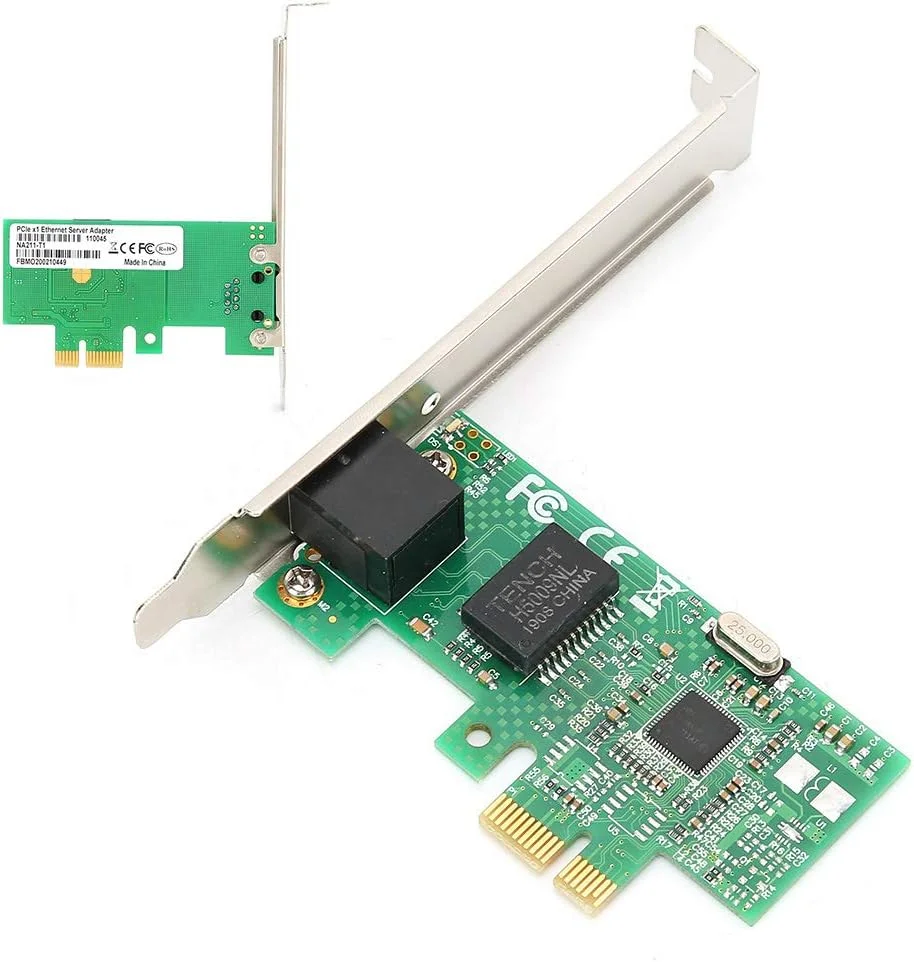 کارت شبکه گیگابیتی تک پورت Dilwe Intel I211 برای مسیریابی بدون دیسک EsxiPXE کارت شبکه گیگابیتی PCI-E x1 با براکت کم ارتفاع نرخ داده پورت 1GbE