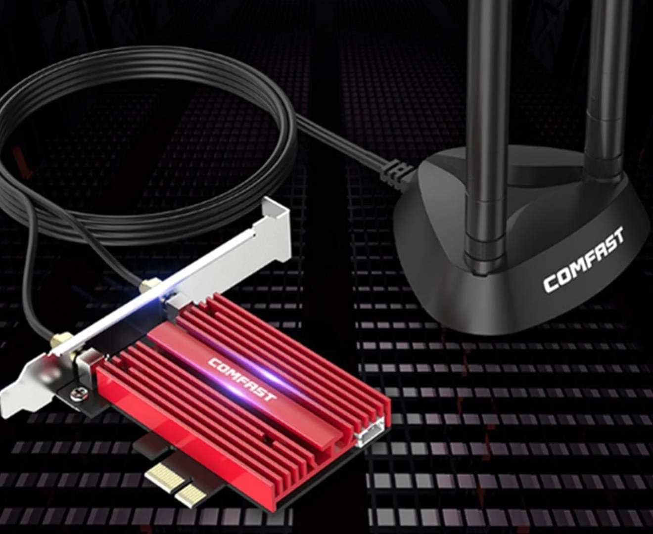 کارت شبکه دو بانده 2.4G+5G پرقدرت اینتل 3000M کارت شبکه پرسرعت WIFI 6 کارت شبکه PCI-E