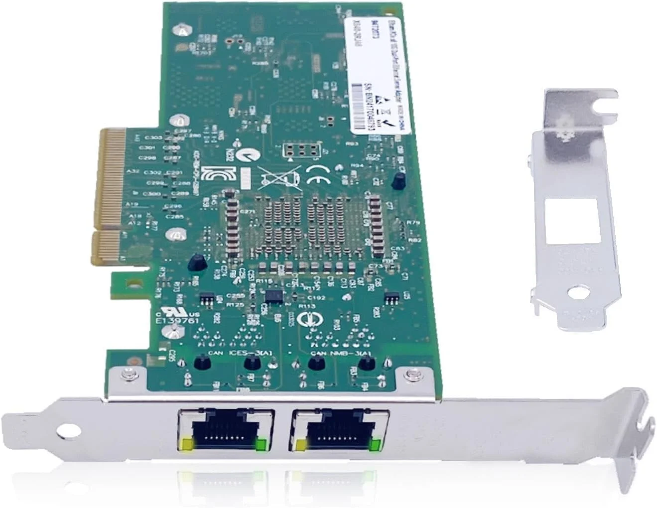 کارت شبکه 10 گیگابیتی PCIe الفکم با 2 پورت RJ45 سازگار با Freebox Ultra و Orange Livebox 6، آداپتور LAN 10G PCI Express x8 برای Windows Server، Windows 7/8/10، Linux