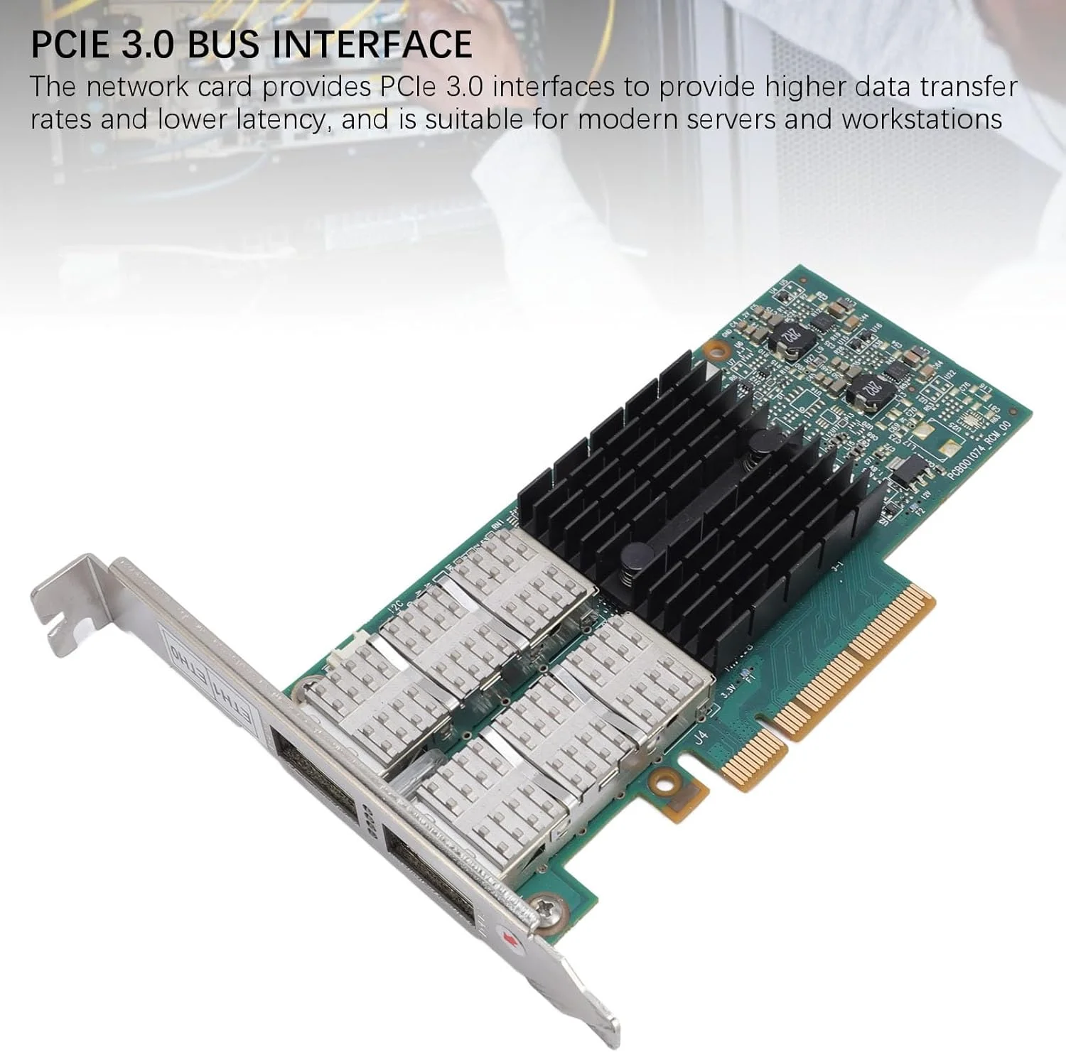 کارت شبکه اترنت 40 گیگابیتی PCIe، کارت شبکه 2 پورت 40GbE با تاخیر کم برای فیبر نوری