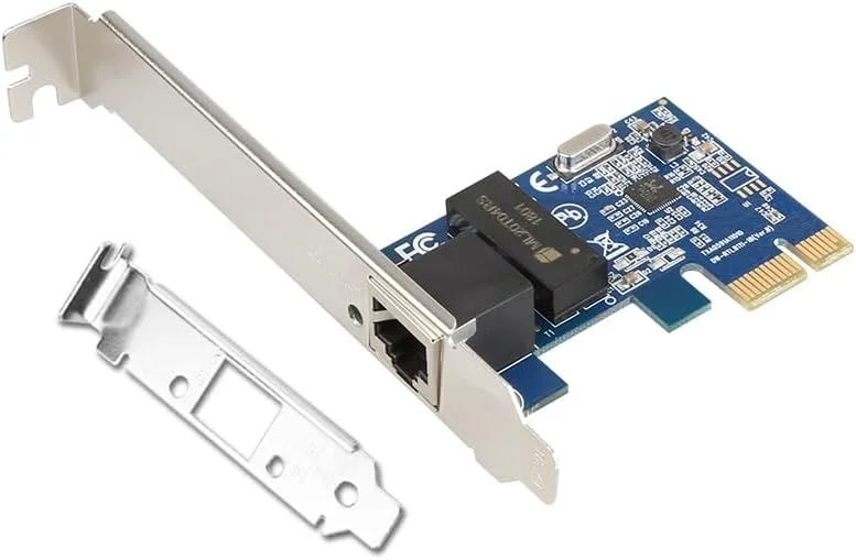 کارت شبکه گیگابیتی اترنت LAN PCIe x1 با تراشه Rtl8111E، لوازم جانبی کامپیوتر، پورت RJ45، تک پورت 1000M با بافل کوتاه