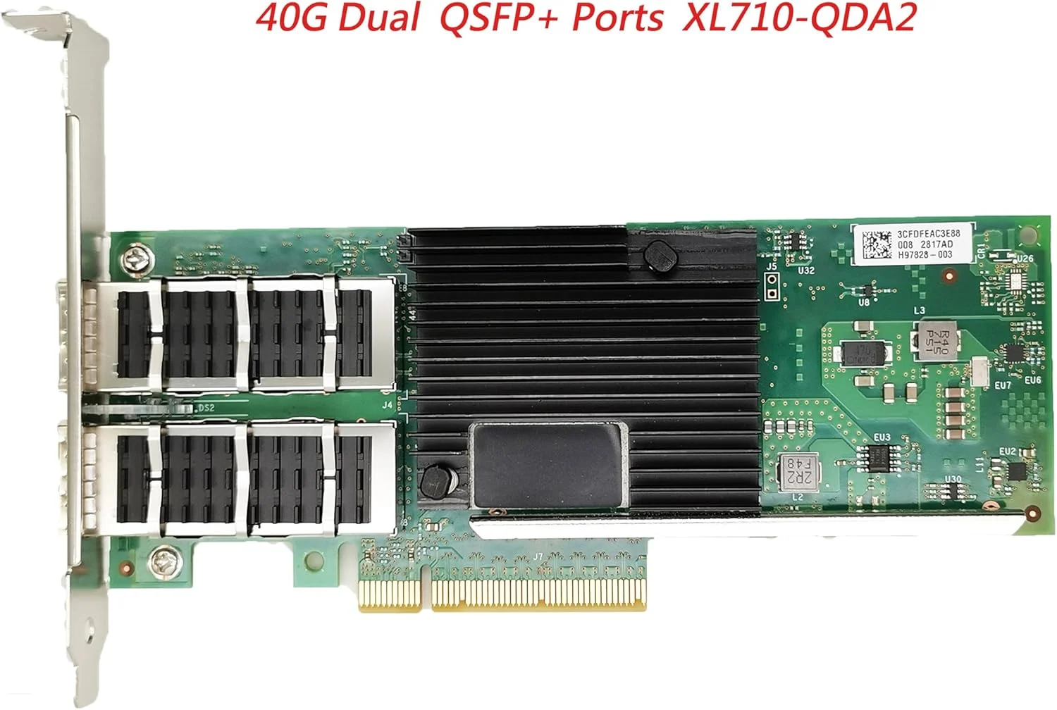 آداپتورهای شبکه همگرا اترنت 40G، دارای دو پورت QSFP+ برای کارت شبکه Intel XL710-QDA2، PCI E x8, x16 XL710QDA2BLK سرور 40Gbe آداپتورهای شبکه همگرا اترنت 40G، دارای دو پورت QSFP+ برای کارت شبکه Intel XL710-QDA2، PCI E x8, x16 XL710QDA2BLK سرور 40Gbe