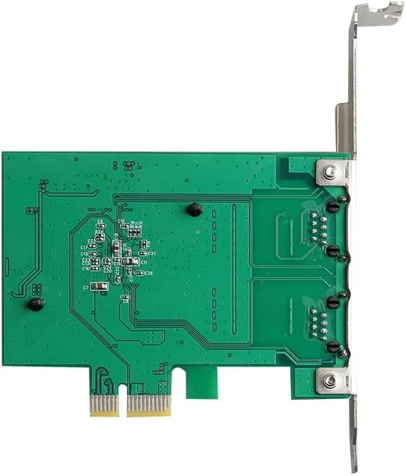 کارت شبکه سرور اترنت دو پورت، کارت شبکه گیگابیتی RJ45 LAN سیمی، آداپتور PCI Express 1000 مگابیت بر ثانیه PCIE 1X با تراشه 82571