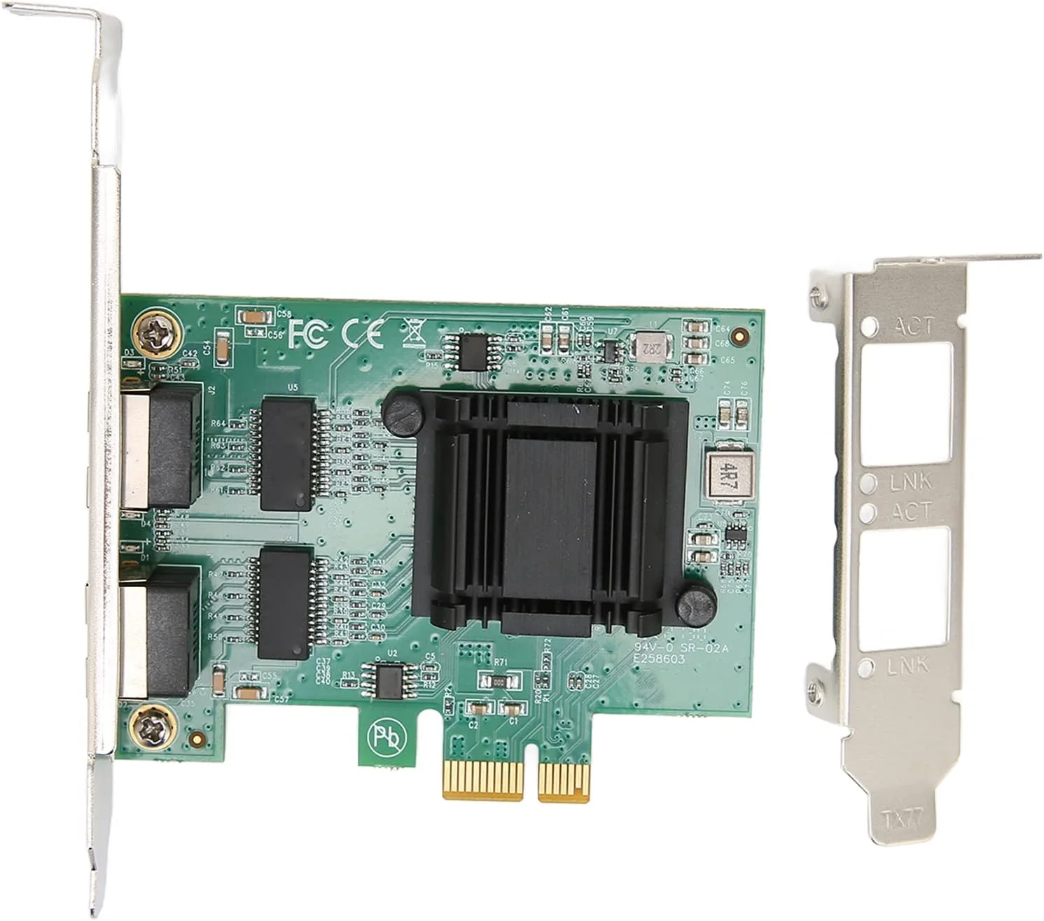 کارت شبکه دو پورت گیگابیتی اترنت PCIE آداپتور LAN 82751EB برای ایستگاه کاری سرور اتصال RJ45 برای انتقال داده از راه دور