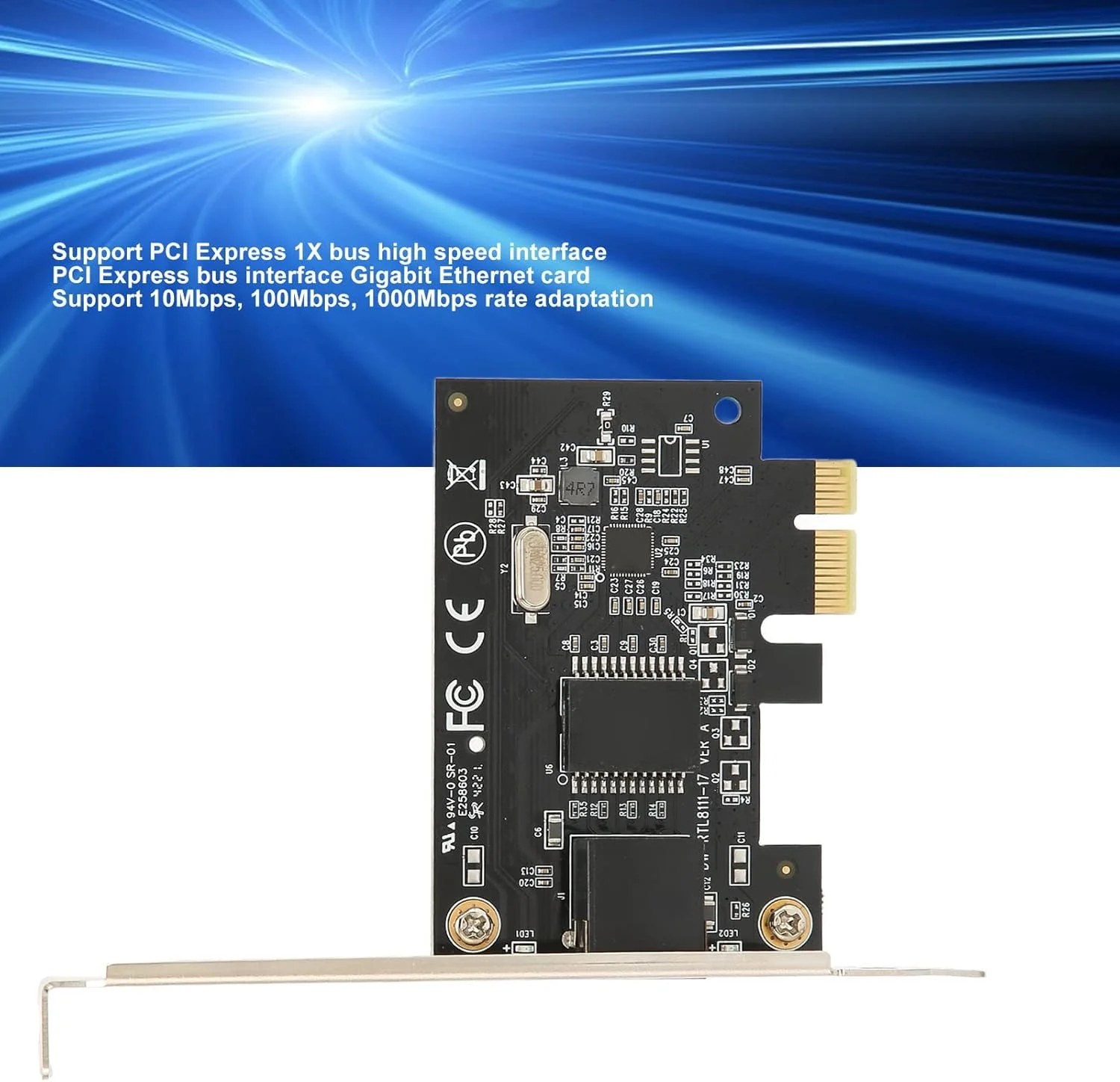 کارت شبکه گیگابیتی PCI Express، کارت شبکه PCIE با سرعت 10/100/1000 مگابیت بر ثانیه، مبدل آداپتور LAN RJ45 برای رایانه شخصی رومیزی، پشتیبانی از کنترلر LAN برای ویندوز، لینوکس و سیستم عامل OS X