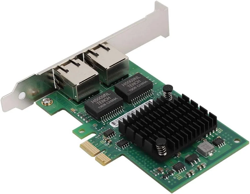 کارت شبکه رابط میزبان PCI Express، آداپتور شبکه دو پورت PCI-E، کارت Plug and Play، پشتیبانی از 10/100/1000 مگابیت بر ثانیه در هر پورت