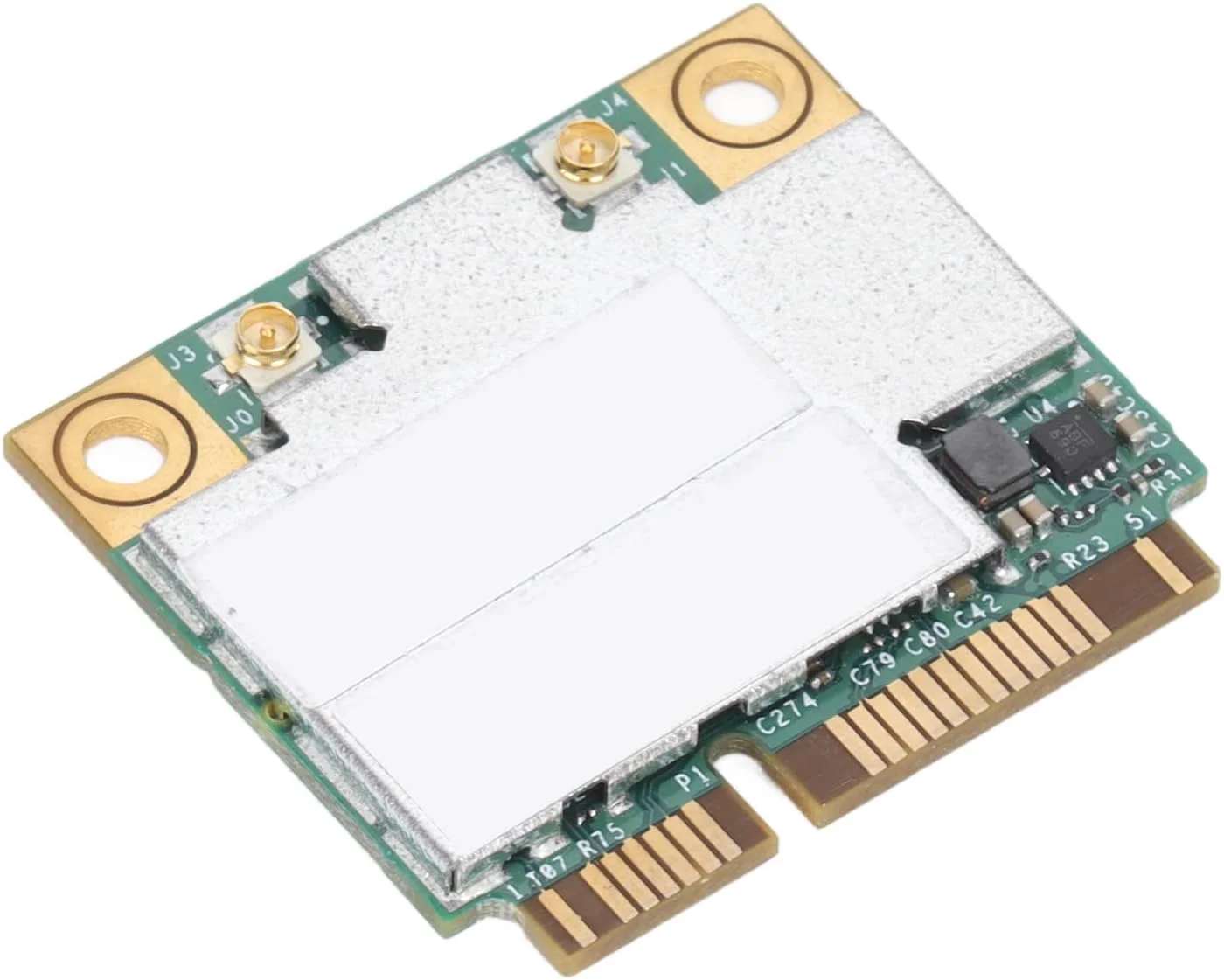 کارت شبکه وای فای نیمه مینی PCIE، آداپتور شبکه PCI Express دو بانده، کارت شبکه بی سیم کامپیوتر 867 مگابیت بر ثانیه بلوتوث 4.0 وای فای برای Win7، برای Win8، برای Win10