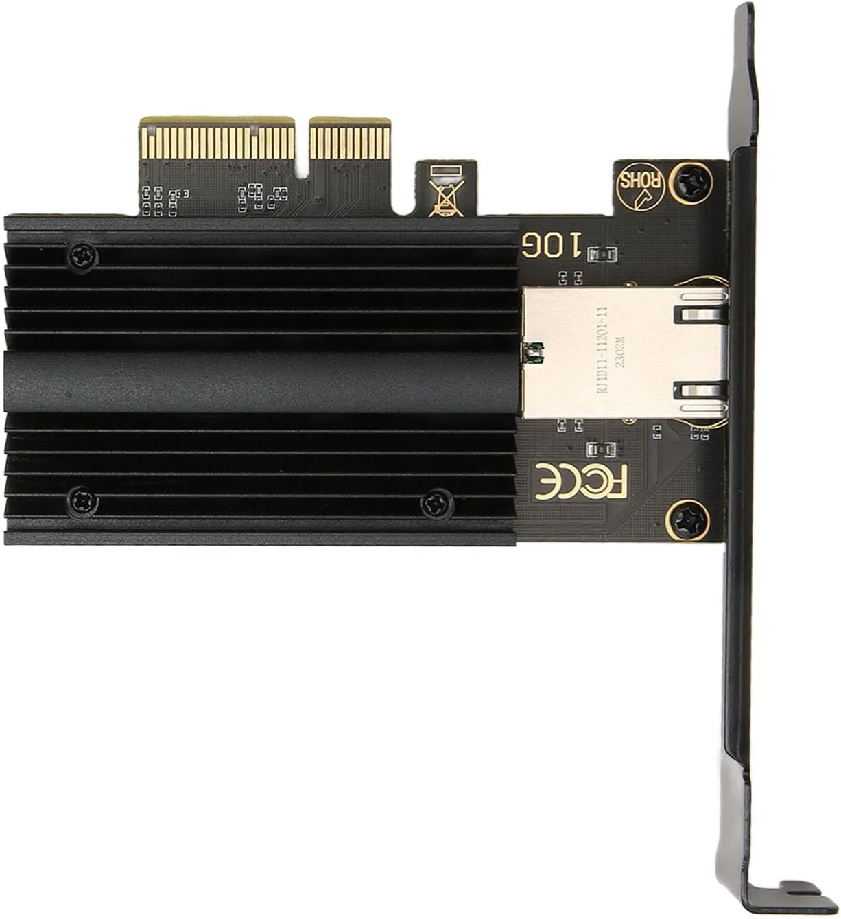 آداپتور PCIe تک پورت 10G، کارت شبکه PCIE 10GB، آداپتور شبکه 10G PCIE 4X 8X 16X با تک پورت، آداپتور اترنت همگرا AQC113C
