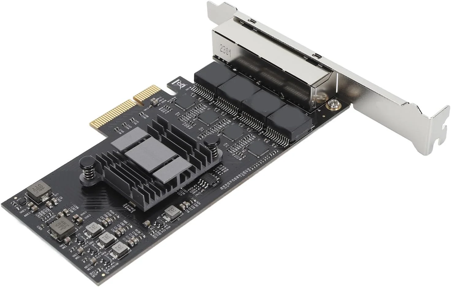 کارت شبکه 2.5 گیگابیتی PCIe، آداپتور شبکه PCIe به اترنت 2.5 گیگابیتی، دارای 4 پورت RJ45 با تراشه RTL8125BG و رابط اترنت 2500 مگابیت بر ثانیه برای سرور