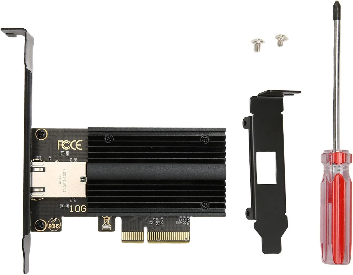 آداپتور PCIe تک پورت 10G، کارت شبکه PCIE 10GB، آداپتور شبکه 10G PCIE 4X 8X 16X با تک پورت، آداپتور اترنت همگرا AQC113C