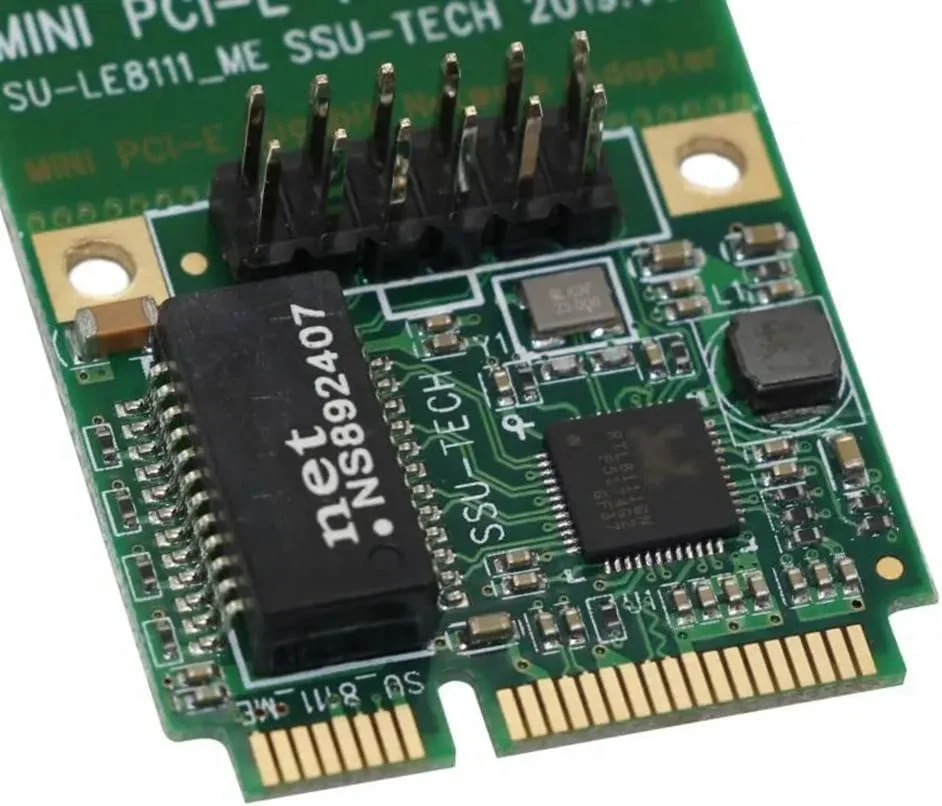 کارت شبکه گیگابیتی Mini PCIE Geuxe، کارت اترنت RJ45 تک پورت 10/100/1000 مگابیت بر ثانیه، آداپتور شبکه برای کامپیوتر