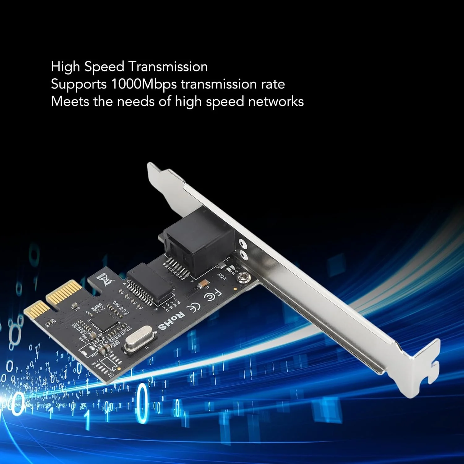 کارت شبکه گیگابیتی اترنت PCI Express PCI-E با پورت RJ45 تکی 10/100/1000Mbps، آداپتور مبدل LAN، پشتیبانی از اسلات PCIe X1 X4 X8 X16 برای کامپیوتر رومیزی