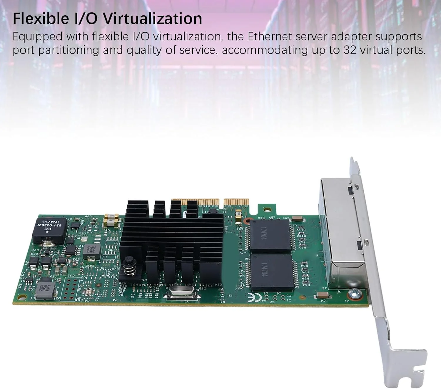 آداپتور سرور اترنت گیگابیتی چهار پورت PCIE، کارت شبکه گیگابیتی I350 T4 PCIE، PCI Express 4x، کارت شبکه LAN 10 100 1000Mbps برای سرور 2019 2016 2012 2008 2003، برای