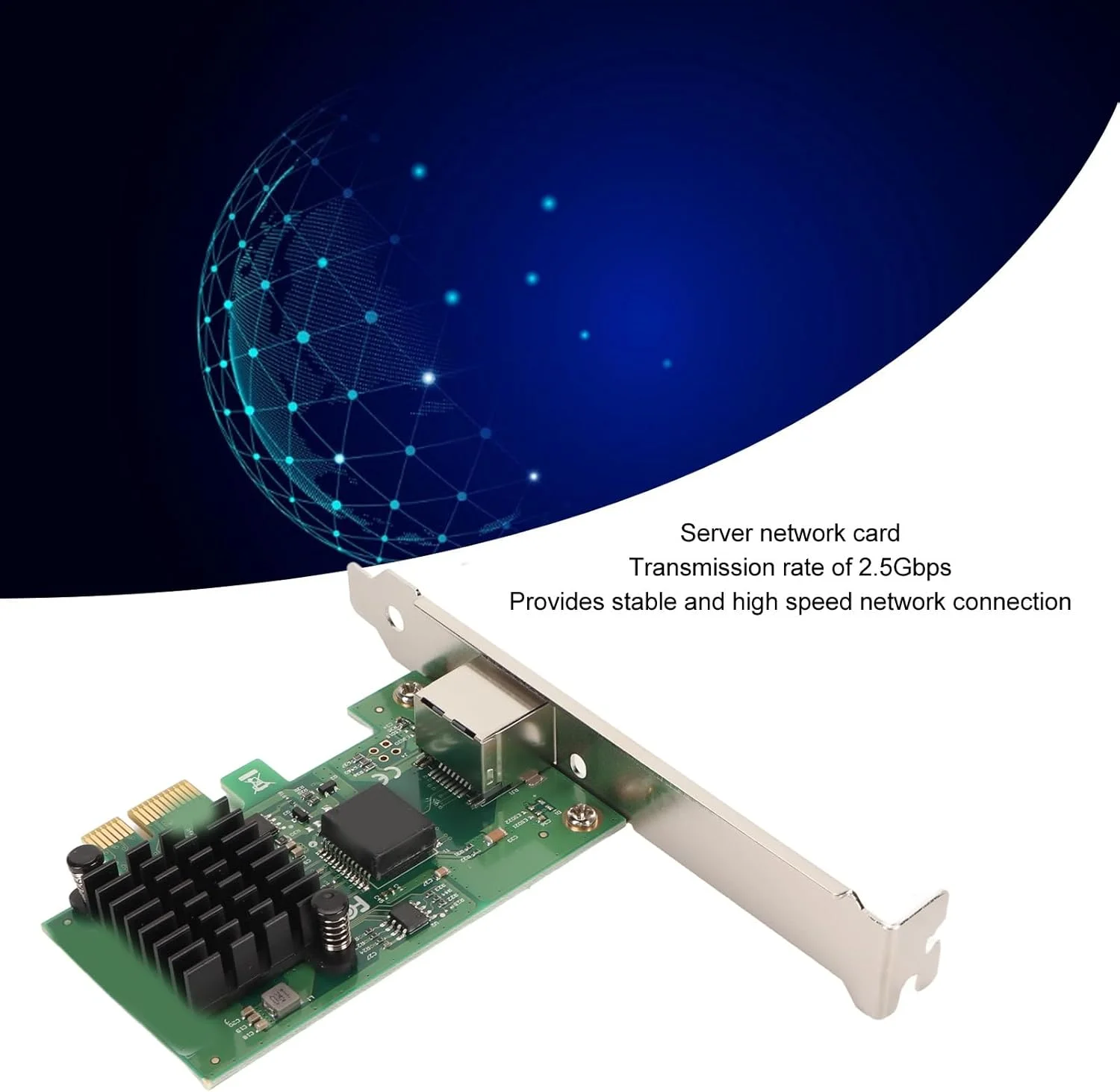 کارت شبکه همگرا اترنت گیگابیتی 2.5G، کارت شبکه سرور پورت RJ45 مدل I226 T1 PCI E X1، آداپتور شبکه همگرا اترنت گیگابیتی 10/100/1000 مگابیت بر ثانیه، نصب آسان