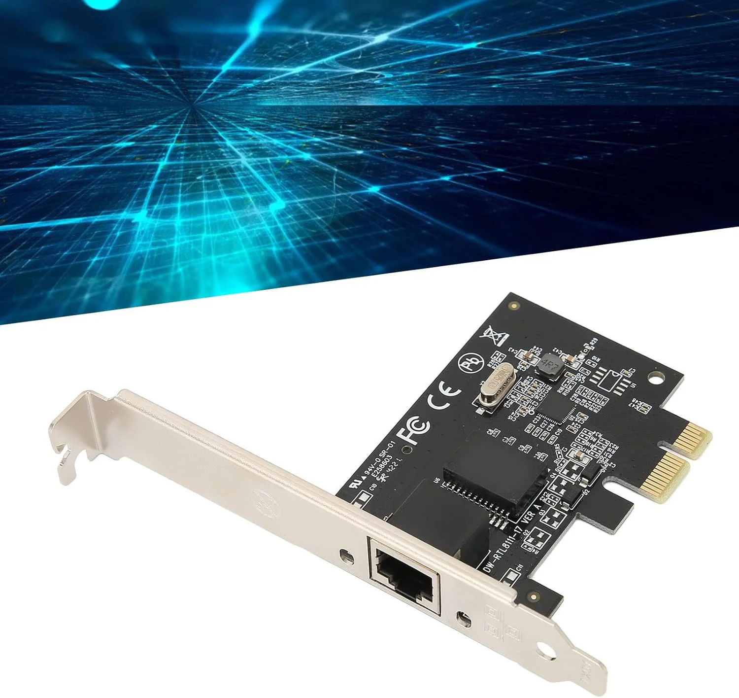 کارت شبکه گیگابیتی اترنت PCI Express PCI E با سرعت 10/100/1000 مگابیت بر ثانیه RJ45 LAN آداپتور تبدیل برای کامپیوتر رومیزی، اسلات های PCIE x4,x8,x16، برای ویندوز، لینوکس، OS X