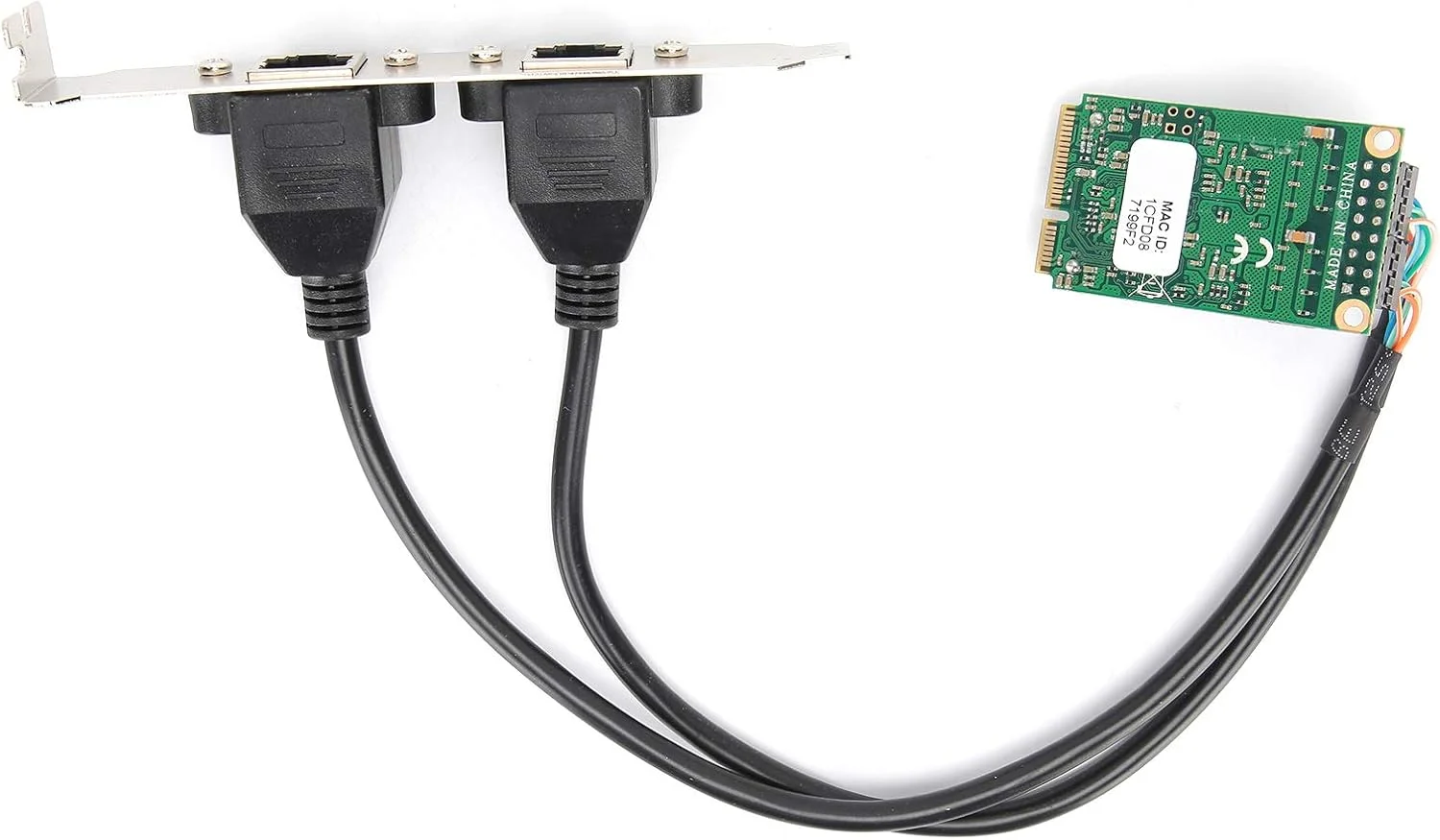 کارت شبکه مینی PCI-E گیگابیتی با دو پورت RJ45، آداپتور شبکه برای کامپیوترهای رومیزی، لینوکس، CE و XP