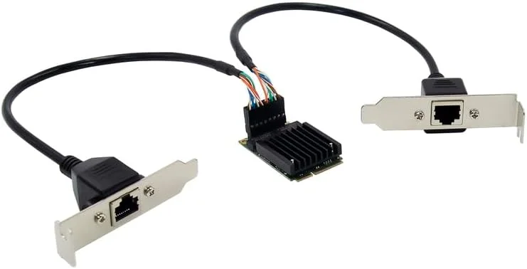 کارت شبکه سرور دو پورت گیگابیتی اترنت مینی PCIe با 2 پورت RJ45، چیپ INTEL82583 AMS1182E، آداپتور کارت شبکه اترنت 1000M Mpcie Lan