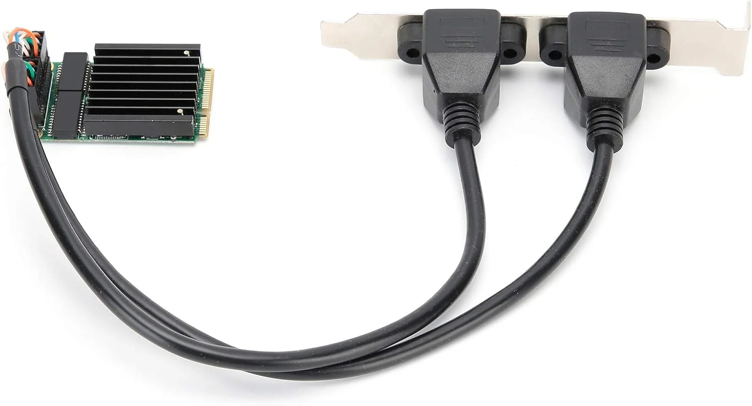 کارت شبکه مینی PCI-E گیگابیتی با دو پورت RJ45، آداپتور شبکه برای کامپیوترهای رومیزی، لینوکس، CE و XP