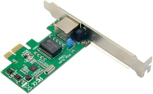 کارت شبکه گیگابیتی تک پورت PCIe به RJ45، کارت شبکه 1000M PCI Express با چیپست RTL8168E