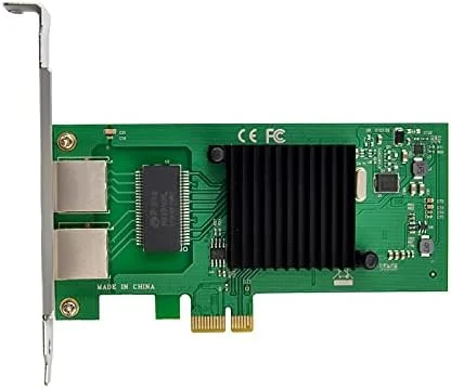 کارت شبکه دو پورت PCIE X1 1000M PCIe Gigabit Ethernet با دو پورت RJ45 Lan و چیپ Intel NH 82580 I340 I340-t2 برای سرور