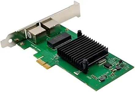 کارت شبکه دو پورت PCIE X1 1000M PCIe Gigabit Ethernet با دو پورت RJ45 Lan و چیپ Intel NH 82580 I340 I340-t2 برای سرور