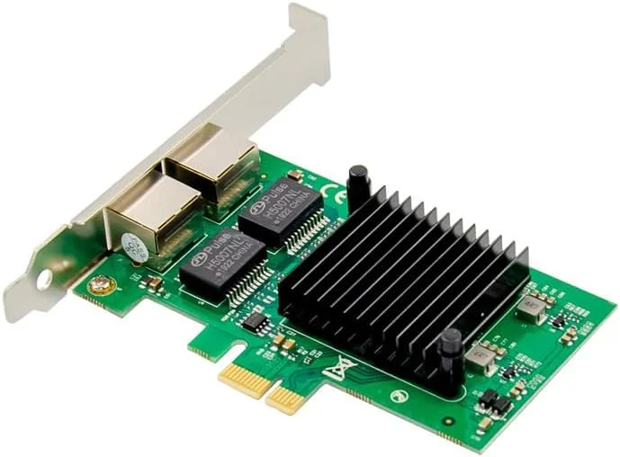 کارت شبکه دو پورت PCIE X1 1000M PCIe Gigabit Ethernet با دو پورت RJ45s و چیپ Intel 82576EB برای سرورهای شبکه Pci-e Ethernet (چهار پورت)