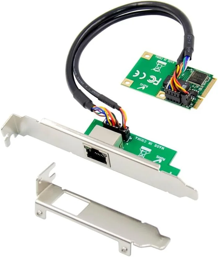 کارت شبکه اترنت گیگابیتی LAN مینی PCIE با یک پورت RJ45، آداپتور 1G با تراشه INTEL82574، مینی PCI-Express 1000M برای سرور اترنت