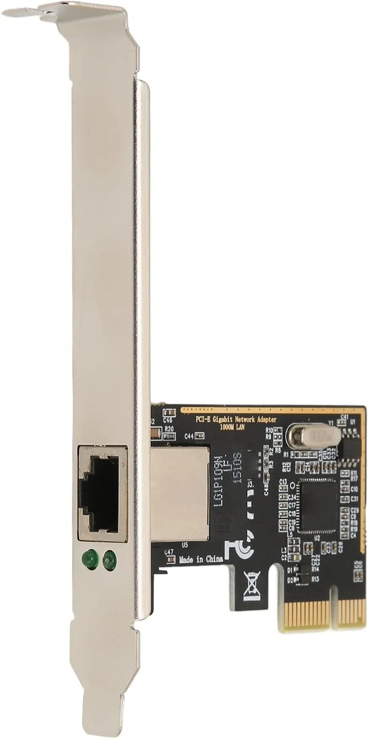 کارت شبکه گیگابیتی POKLA با 1 پورت اترنت گیگابیتی، کارت شبکه گیگابیتی PCIE، نصب آسان، سازگار با ویندوز 10، 8، 8.1، 7، OS X 10.7