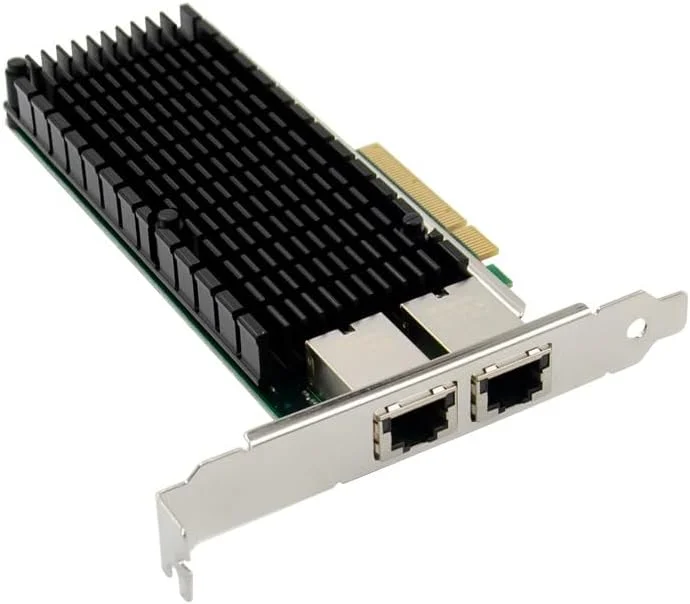 کارت شبکه دو پورت PCIE X8 10 گیگابیتی اترنت RJ45 با چیپ Intel X540، کارت شبکه سرور 10GbE دو پورت، پورت LAN