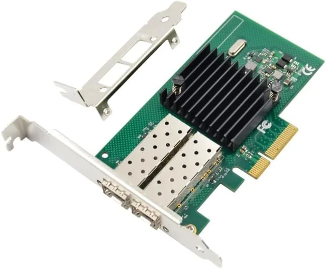 آداپتور کارت شبکه دو پورت SFP PCIe X4 1000M گیگابیتی Lan با چیپ Intel I350AM2 DUAL 1GbE اترنت کنترلر کارت سرور Pci-e 4X