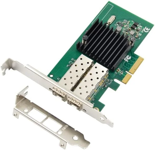 کارت شبکه دو پورت SFP PCIe X4 1000M گیگابیتی با چیپ Intel I350AM2 DUAL 1GbE Ethernet Controller Server Card Pci-e 4X
