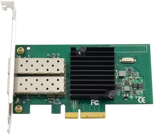 کارت شبکه دو پورت SFP PCIe X4 1000M گیگابیتی با چیپ Intel I350AM2 DUAL 1GbE Ethernet Controller Server Card Pci-e 4X