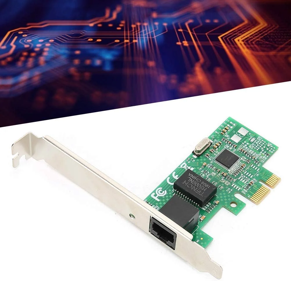 کارت شبکه گیگابیتی I211، تک پورت برای EsxiPXE مسیریابی بدون دیسک PCIE x1، کارت شبکه گیگابیتی با براکت کوتاه، سرعت انتقال داده پورت 1GbE