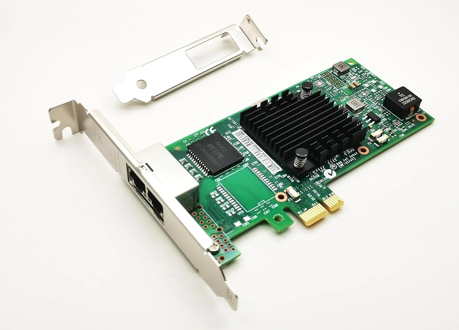 کارت شبکه گیگابیتی PCI-E X1 با چیپ Intel I350T2V2، دارای دو پورت RJ45، کارت اترنت 1 گیگابیتی NIC با پروفایل پایین برای ویندوز/لینوکس